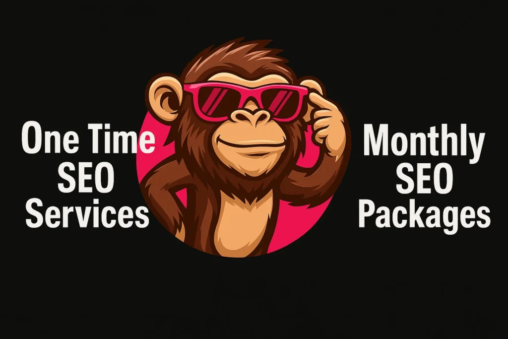 Comparison chart showing benefits of one-time vs. monthly SEO services
