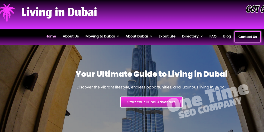 SEO Project Living in Dubai Blog